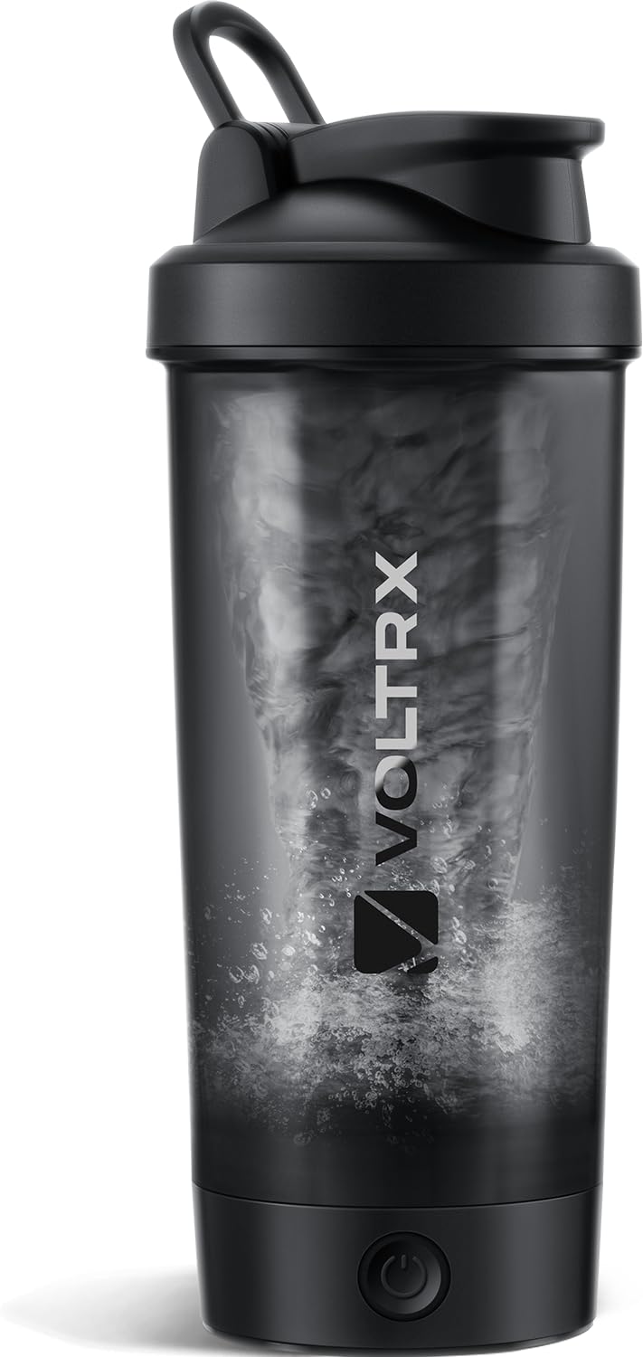 VOLTRX Protein Shaker Bottle, Titanus USB C Rechargeable Electric Protein Shake Mixer, Shaker Cups for Protein Shakes and Meal Replacement Shakes, BPA Free, 24oz Black - NewNest Australia