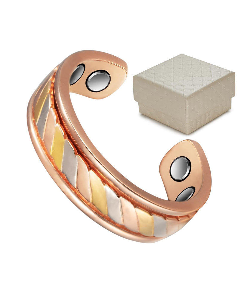 Yinox S925 Magnetic Therapy Arthritis Silver Ring, 3500 Gauss 4 Magnets, Effectively Relieves Arthritis Pain And Promotes Blood Circulation, 2.3 Inch Men And Women Can Wear Magnetic Ring Color A - NewNest Australia