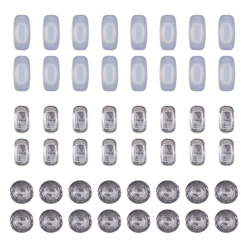 Gorgecraft 24 Pairs 3 Styles Silicone Glasses Nose Pads For Insertion Improved Soft Silicone Air Chamber Glasses Nose Pads Oval Round Non-Slip Sports Vision Look Replacement Pad Cushion Set - NewNest Australia