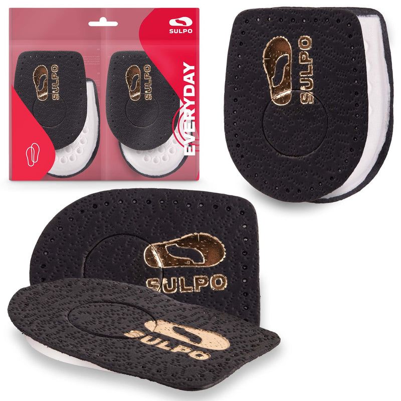 SULPO 2 pairs of heel spur heel cushions - insoles for shoes - heel spur insoles made of leather and latex foam - pain relief - Achilles tendon insoles - heel cushion for men and women black heel spur 35-41 - NewNest Australia