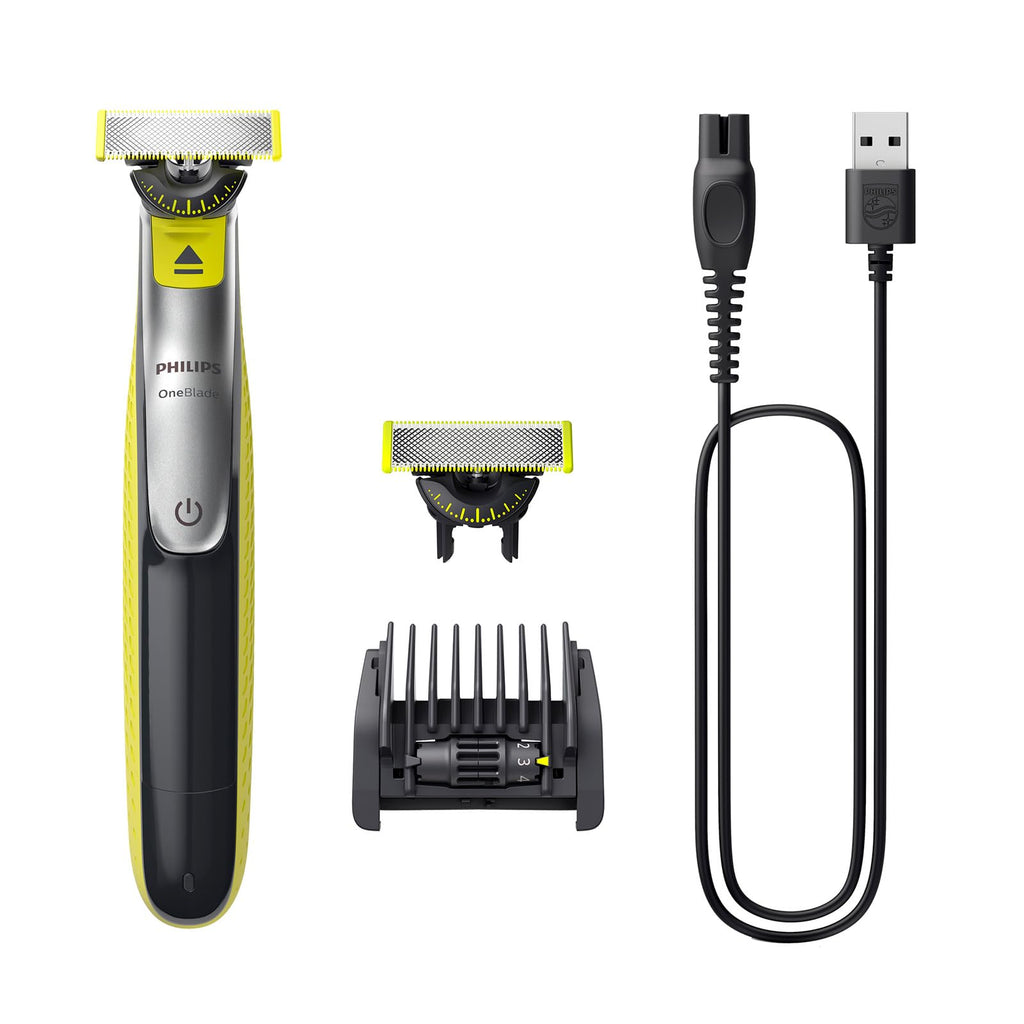 Philips Oneblade 360 Face - Electric Beard Trimmer And Razor For Trimming, Styling And Shaving, Including 2 Innovative 360 Blades & Adjustable 5-In-1 Trimming Attachment (Model Qp2734/30) - NewNest Australia