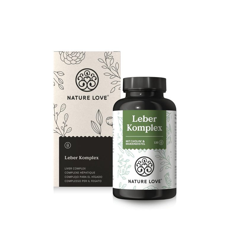 Nature Love Liver Complex - 120 Capsules - With Milk Thistle, Choline, Artichoke Extract, Curcuma & Zinc - High Dose, Vegan, Laboratory Tested And Produced In Germany - NewNest Australia