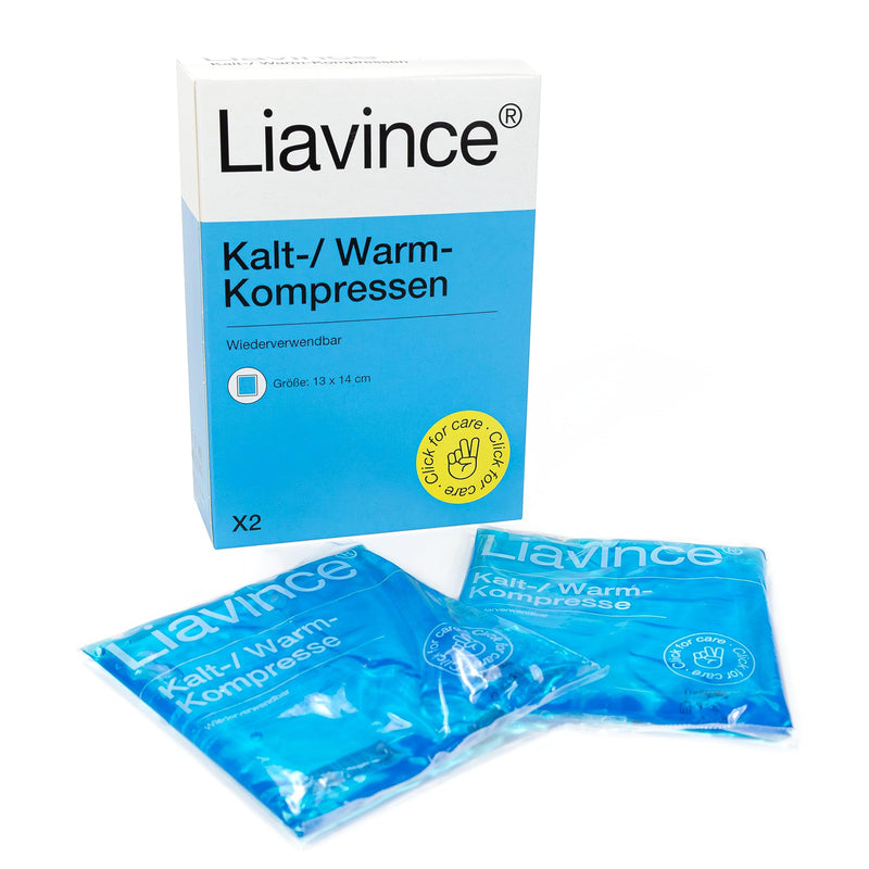 Liavince Pack of 2 Cold/Hot Compresses 13 x 14 cm Multipack Microwave Safe Cool Pack Reusable Instant Cooling Pads or Heat Pads (Pack of 2) - NewNest Australia