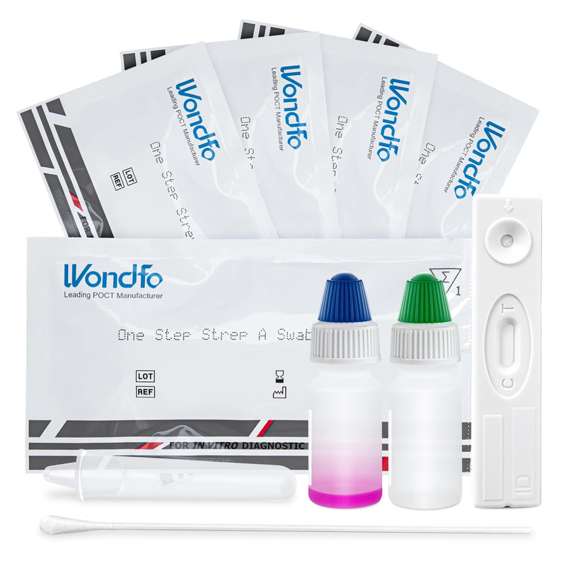 Wondfo Strep A Test Kits Pack of 5 Streptococci rapid test for throat swabs for detection - NewNest Australia