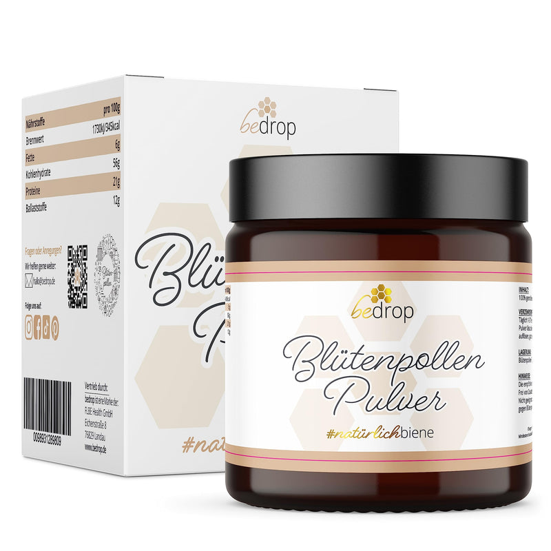 Bedrop Bee Pollen Powder Bee Pollen Bee Pollen Powder Ground, Natural & Beekeeper Quality Without Additives From Sustainable Eu Production, 60G (60G Powder) 60.00 G (Pack Of 1) - NewNest Australia