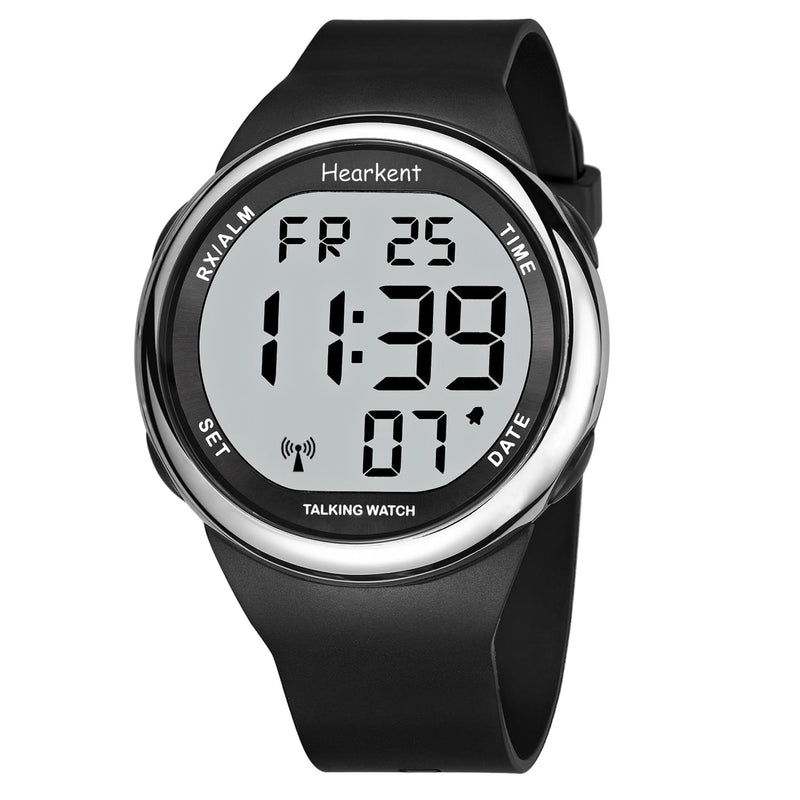 Hearkent Talking Watch for Visually Impaired or Seniors LCD Large Number Easy to Read Atomic Talking Watches for Blind People Silver - NewNest Australia