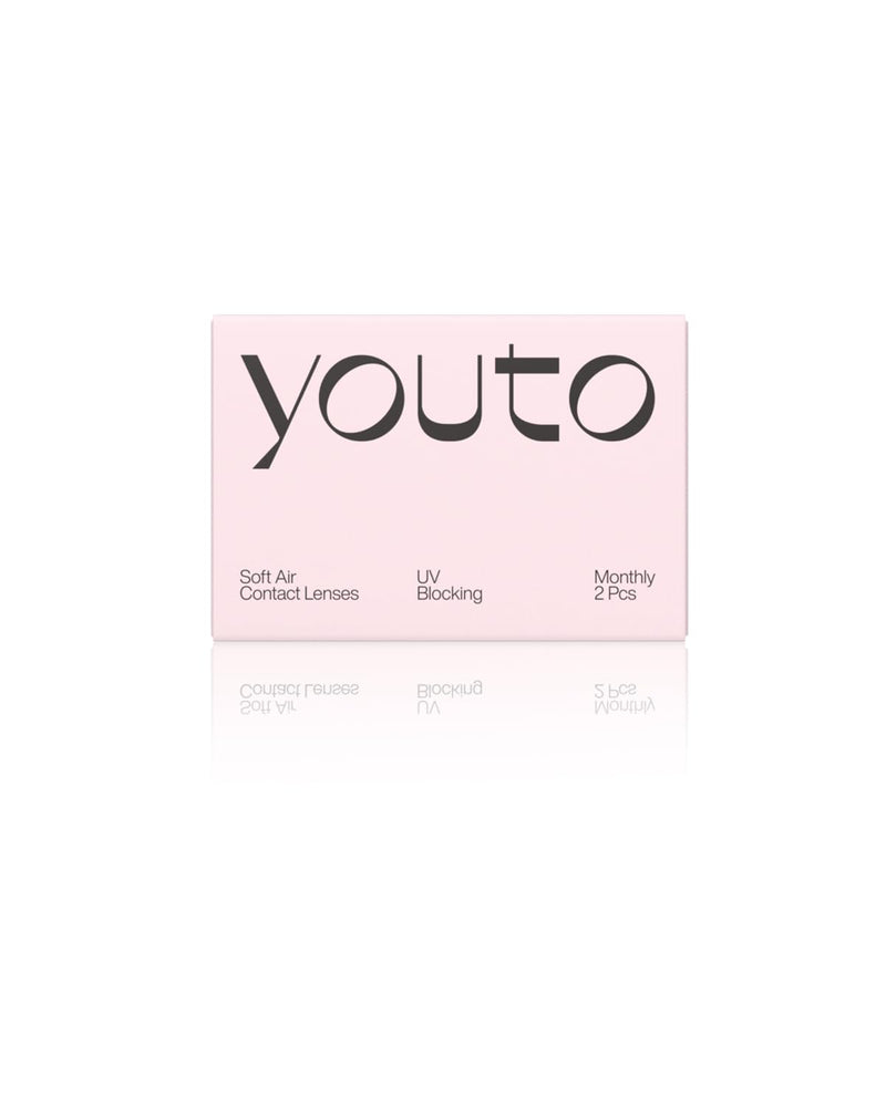 youto monthly soft lenses, pack of 2, spherical contact lenses, UV protection and high wearing comfort, BC 8.5 mm, DIA 14.0 mm -1.50 diopters - NewNest Australia