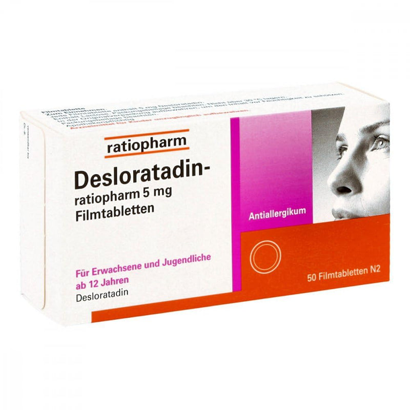 Desloratadine ratiopharm 5 mg film-coated tablets 50 pieces - NewNest Australia