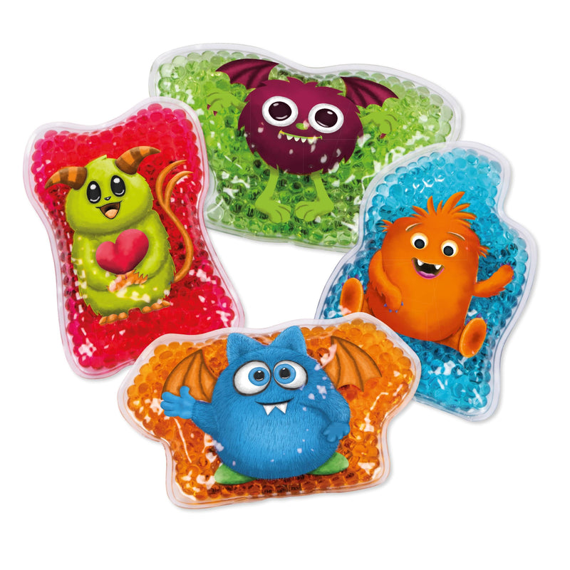 Great For Children Cooling Pads Children, 4 Cooling Monsters For Boys & Girls, Versatile Cold Warm Compresses For Injuries, Fever, Toothache, Headaches And Insect Bites - NewNest Australia