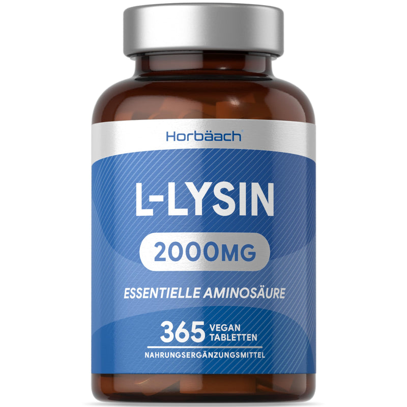 L Lysine tablets high dose 2000 mg | 365 vegan tablets | Lysine Essential Amino Acids | by Horbaach - NewNest Australia