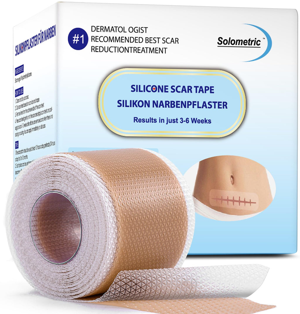 Silicone Scar Plasters (4Cm X 3M Roll), Reusable Medical Scar Plaster Silicone, Professional For Acne Scars, Caesarean Section, Keloid, Surgery Scar Treatment - NewNest Australia