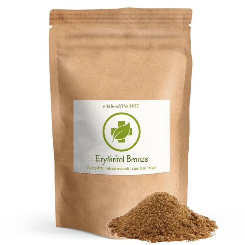 Erythritol Bronze 500 G - Cane Sugar Substitute - Premium Erythritol - No Calories - No Influence On Blood Sugar Levels - Suitable For Diabetics - Tooth-Friendly - Natural Sugar Alternative - Vegan - NewNest Australia