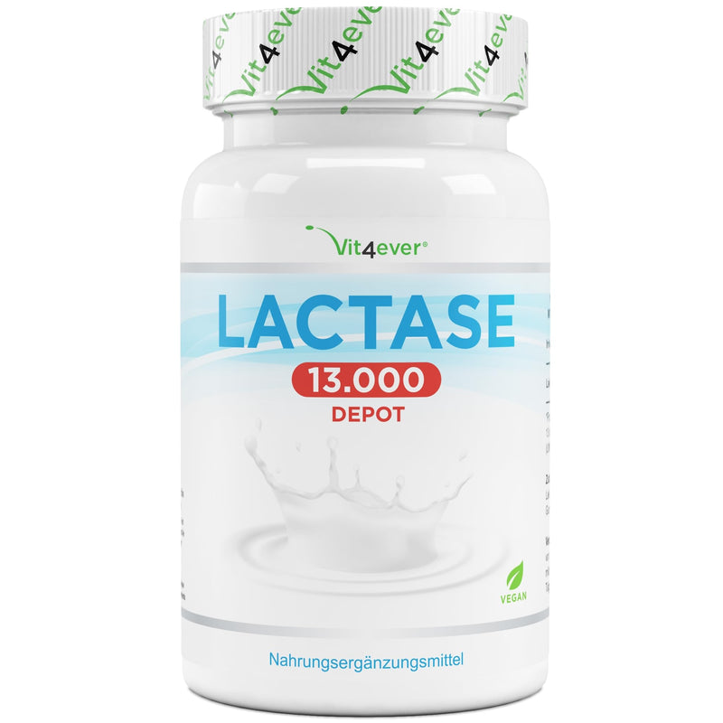 Lactase 13,000 Depot - 365 tablets with depot effect (Sepismart® Slow Release) - High dosage with 13,000 FCC units - For lactose intolerance + milk intolerance - Without unwanted additives - NewNest Australia