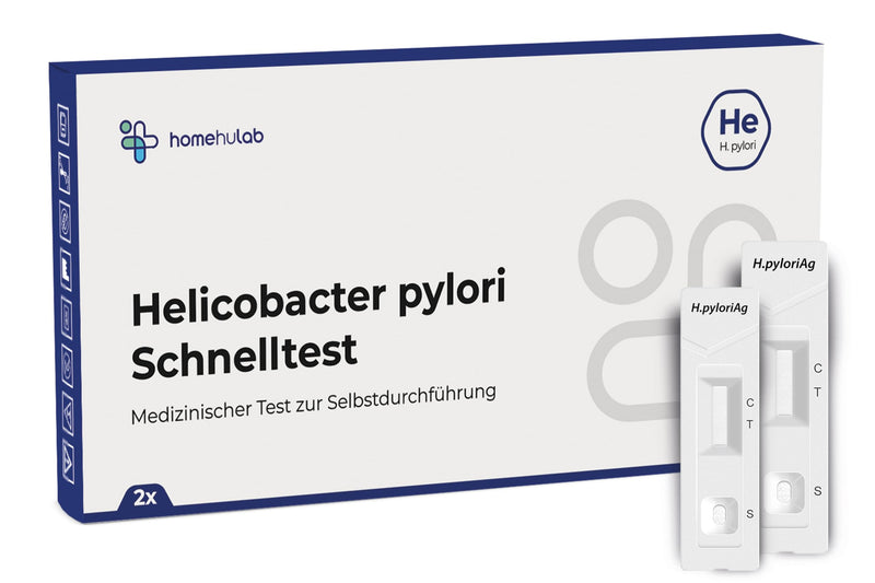 Homehulab 2x Helicobacter Pylori rapid test for at home, simple antigen stool test for stomach complaints such as heartburn or gastritis can be used as a self-test (2x test) - NewNest Australia