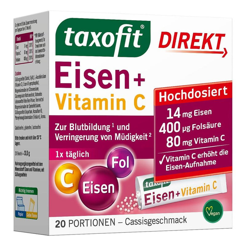 Taxofit iron + folic acid direct granules 20 pieces - NewNest Australia