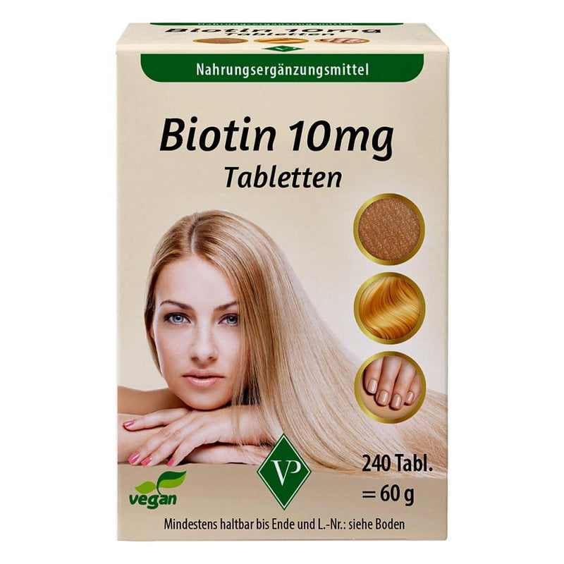 Biotin 10 mg high-dose vegan tablets 240 pieces - NewNest Australia