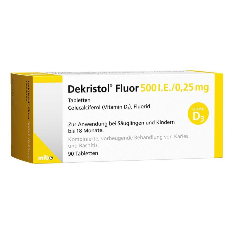 DEKRISTOL Fluor 500 IU/0.25 mg tablets 90 pcs - NewNest Australia