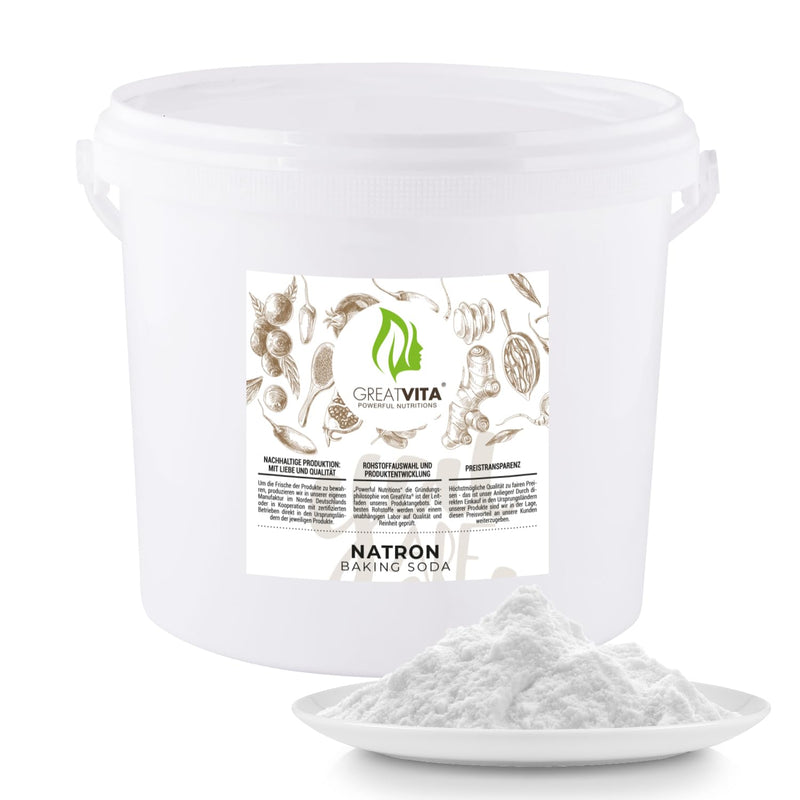 Baking soda powder - 5000 g/baking powder E 500ii | Premium Quality | Ecological sodium carbonate/high purity food grade | GreatVita, around 5.00 kg (pack of 1) - NewNest Australia