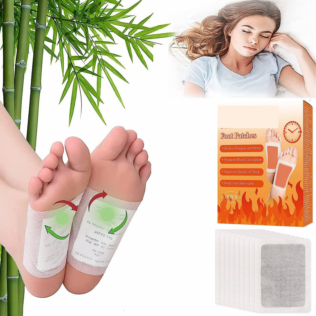 Detox Foot Plasters, Pack Of 10 Detox Plasters Foot, Foot Care Pads, Foot Plasters For Detoxification, 100% Natural Deep Cleansing Foot Pads For Removing Body Toxins And Feet, Warm, Sleep Improvement - NewNest Australia