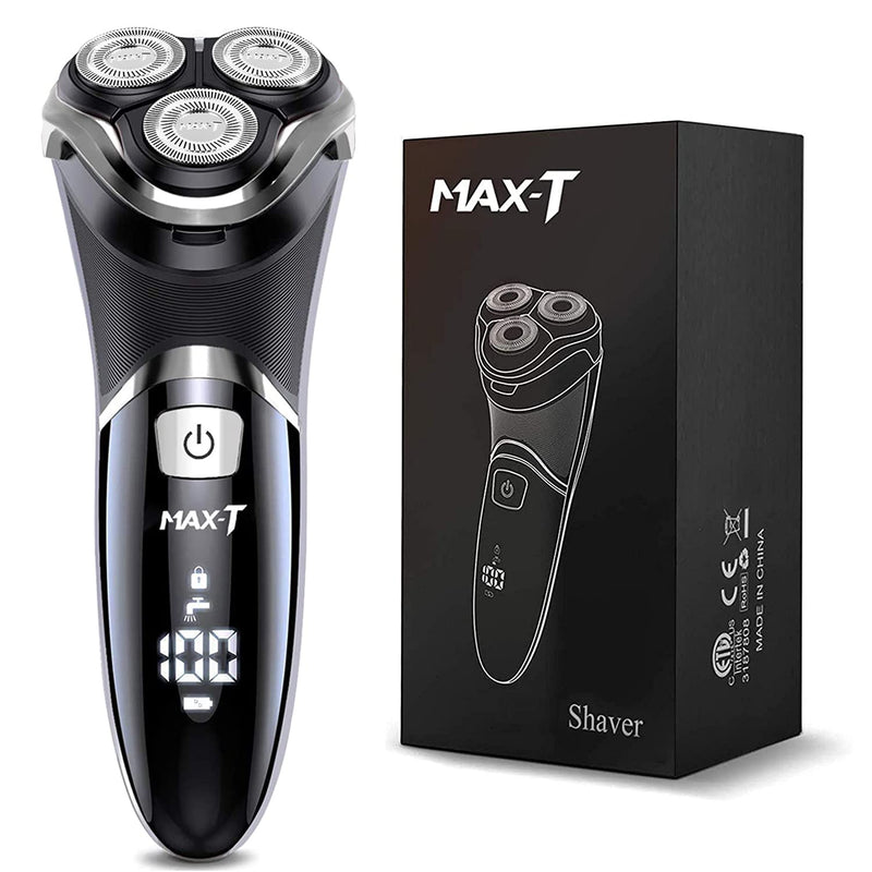 Max-T Upgraded 3D Proskin Led Razor Men'S Electric Wet And Dry Shaver With Travel Lock And Pop-Up Precision Trimmer, Rechargeable And Wireless, Gifts For Men, Black - NewNest Australia