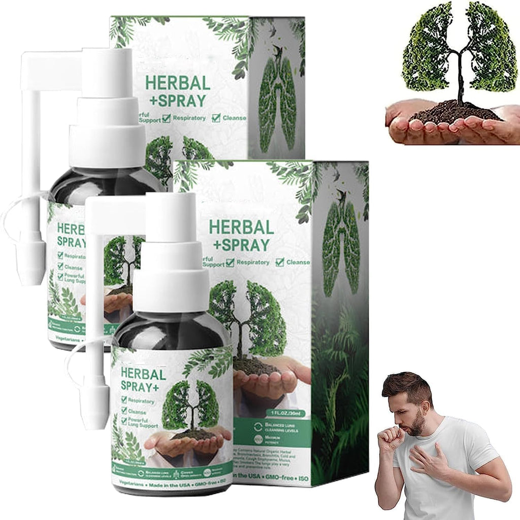 2 Pcs Respinature Herbal Lung Cleanse Mist-Powerful Lung Support, 30 ml Herbal Spray, Herbal Body Care Essence, Suitable for Daily - NewNest Australia