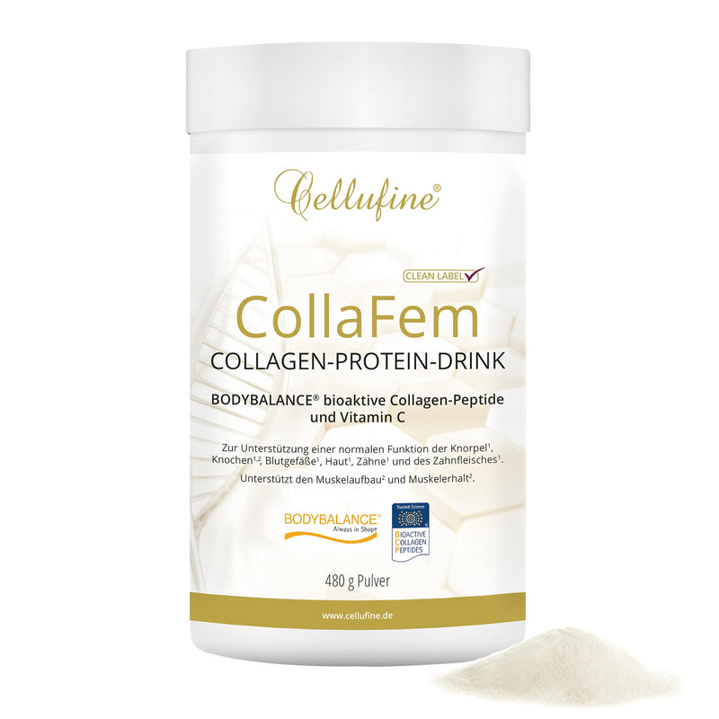 Cellufine Collafem Bodybalance Collagen Drink 480 G, With Bioactive Body Balance Collagen Peptides And Vitamin C, Natural & No Preservatives, Allergy-Free, Lactose-Free, Gluten-Free - NewNest Australia