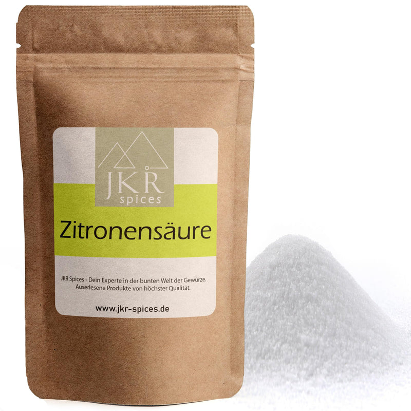 JKR Spices® 250g citric acid powder food grade E330 | Citric acid as an acidulant and preservative for cooking and baking | As a descaler or all-purpose cleaner 250 GR - NewNest Australia