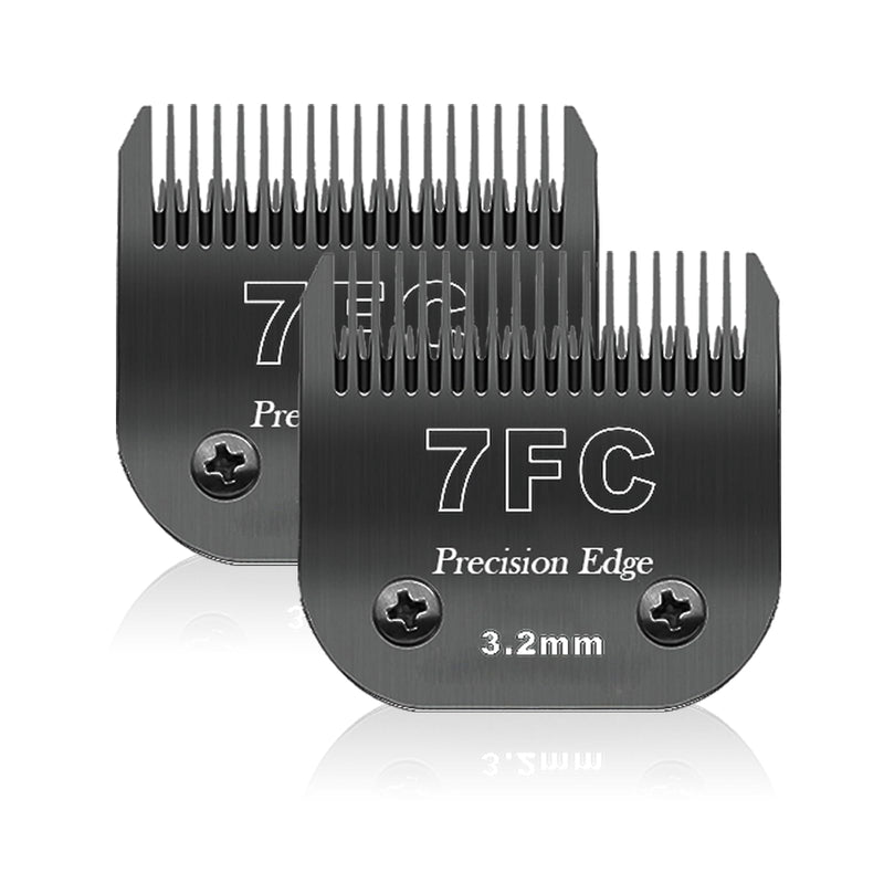 Dog Grooming Replacement Blade Compatible With Heiniger / Moser Max45 / Andis / Oster A5 / Wahl 10Km Series Dog Clipper, Size 7F 1/8" (3.2Mm), Cutting Length, 2 Units, Black 7F-3.2Mm ( 2 Sentences) - NewNest Australia