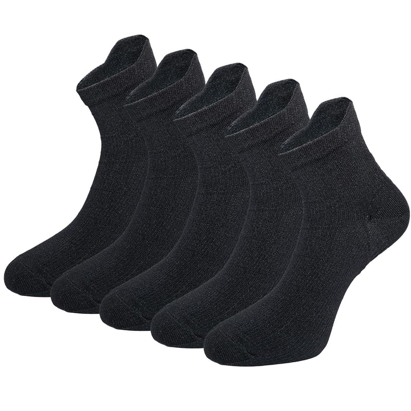 5 pairs of compression socks, sports socks, running socks for men and women, men's lightweight compression stockings, functional socks, sneaker socks, black - NewNest Australia