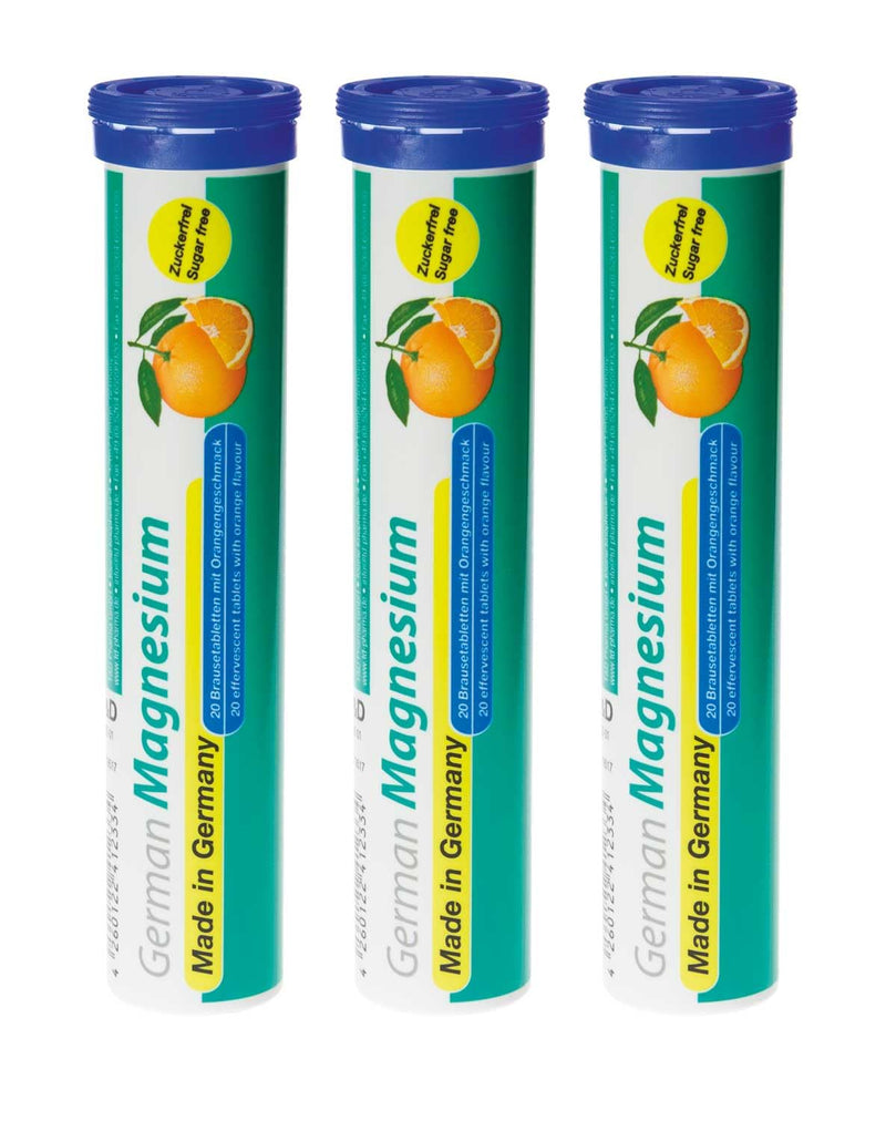 German Magnesium Effervescent Tablets 60 Pieces Orange Flavor - 200 Mg Magnesium Sugar-Free, Vegan - T&D Pharma - Made In Germany Orange 60 Pieces (Pack Of 1) - NewNest Australia
