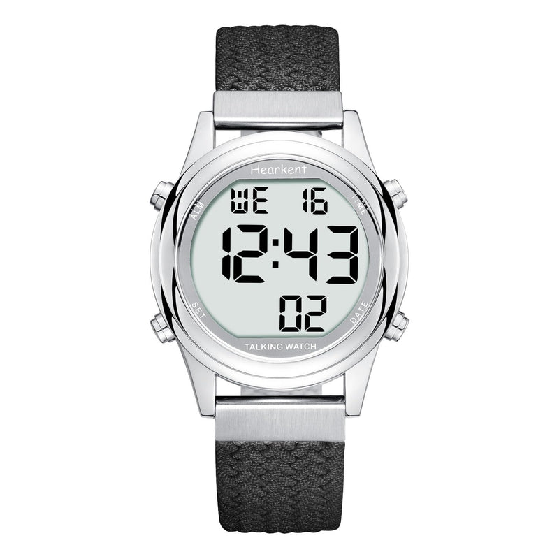 Hearkent Digital Talking Watch for Women with German Pleasant Voice LCD Large Numbers Watch for Visually Impaired, Elderly or Blind People Black - NewNest Australia