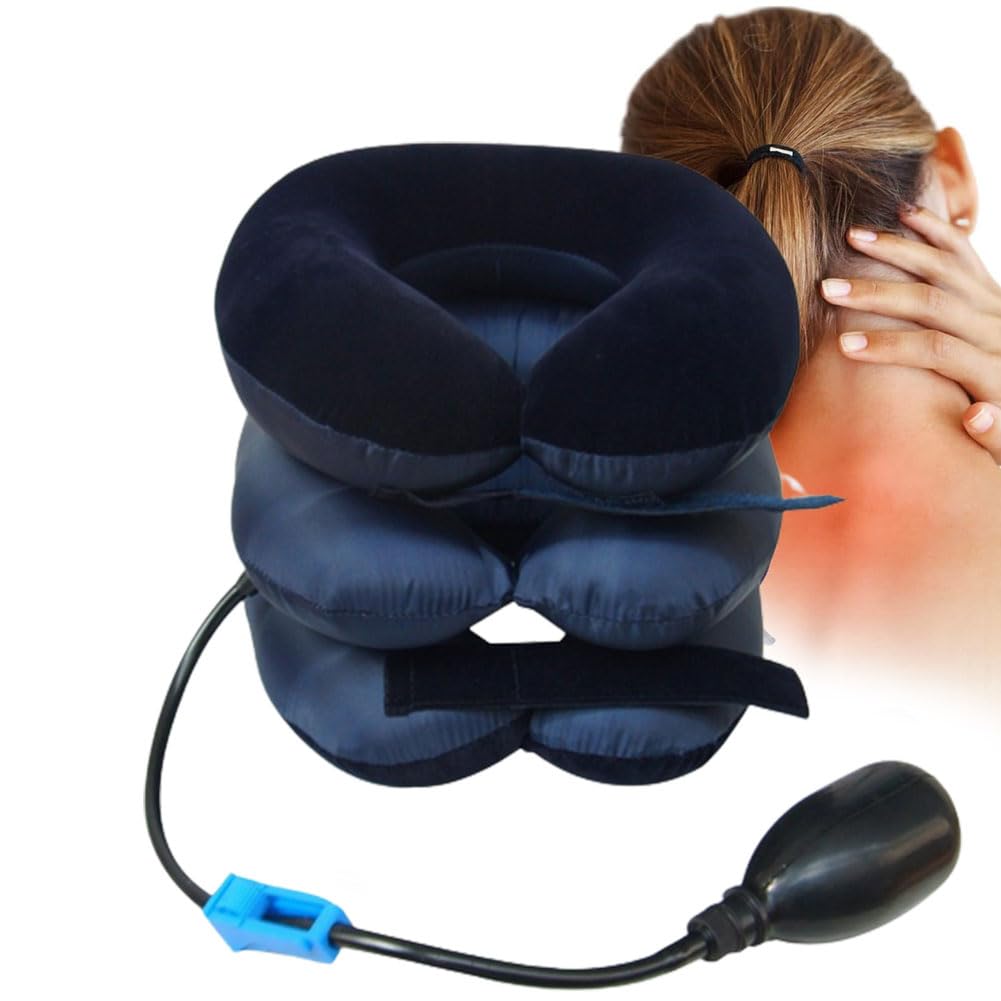 Cervical Neck Traction Device, Neck Traction Device, Neck Support, Neck Brace for Neck Pain and Support, for Relieving Cervical Spine Pressure, Blue - NewNest Australia