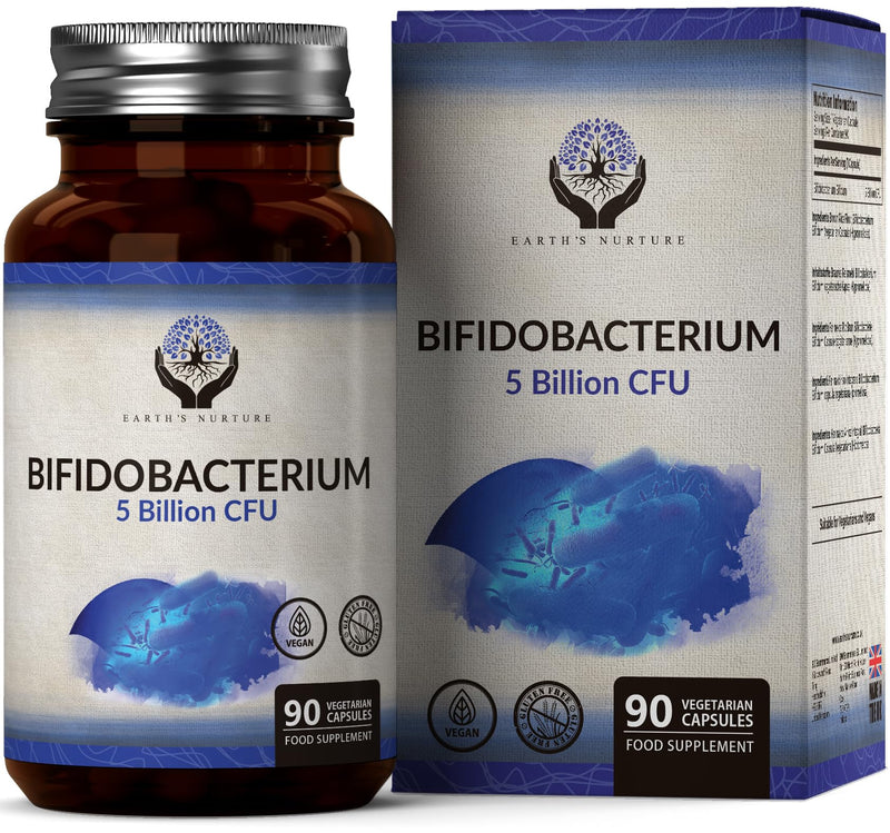 EN Bifidobacterium | 90 high-dose Bifidobacterium probiotic capsules - 5 billion KBU of bifidobacteria per capsule | GMO, gluten and allergen free | Made in Britain - NewNest Australia