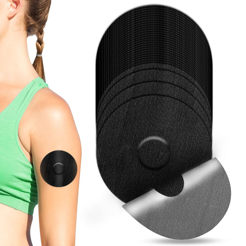 Pack Of 40 Freestyle Libre 3 Plasters, Waterproof, Libre 3 Sensor Stickers, Waterproof And Durable Plasters For Freestyle Libre 3, Thin Film Patch, Easy To Use By Youshares (Pack Of 40, Black) - NewNest Australia