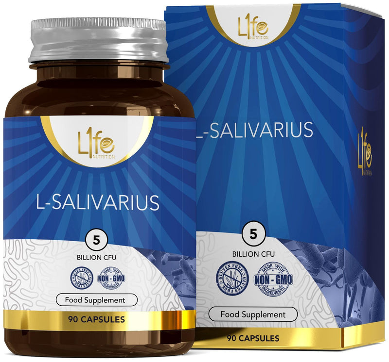 Ln Lactobacillus Salivarius | 90 Lactobacillus Salivarius Probiotic Capsules - 5 Billion Kbu L Salivarius Per Capsule | Probiotics | Gmo-Free, Gluten And Allergen Free | Made In Uk - NewNest Australia