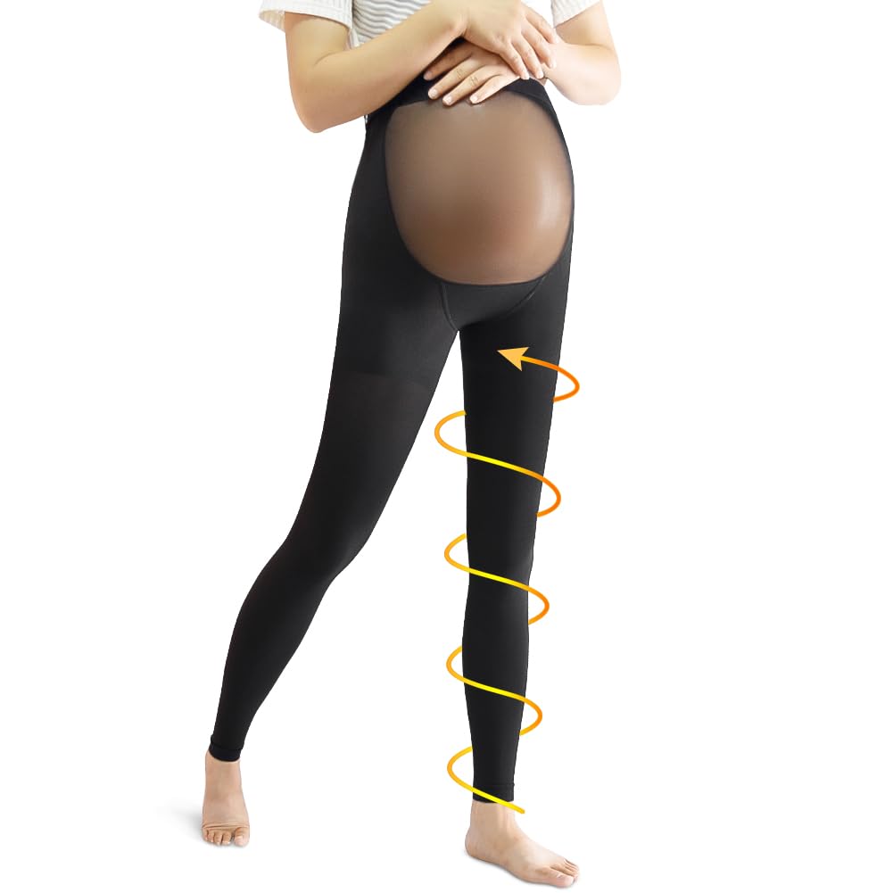 Beister Pregnant Women Medical Compression Tights, 20-30 Mmhg Compression  Stockings Without Foot, Long Compression Pants With Elastic Button Band &  Abdominal Protection, Class 2 Maternity Compression Leggings