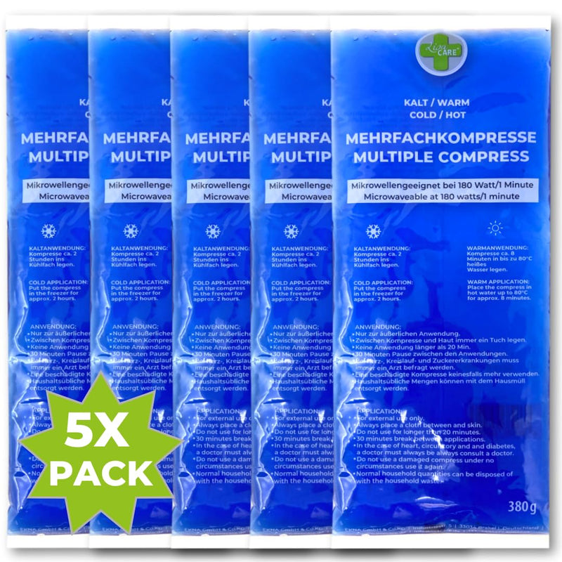 Lisacare Cold Warm Compress Large - 5 X Cooling Pads Large 29 X 12 Cm - Cool Pack - Children'S Cooling Pads Gel - Instant Cooling Pack For Insect Bites, Bruises & Other Injuries (Large) - NewNest Australia