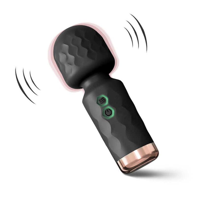 Auplay Mini Massage Stick Strong Vibration For Women Relaxation Muscle Soreness, Portable Small With 10 Vibration Modes, Quiet Wireless Silicone Hand Massager, Can Be Switched Freely - NewNest Australia