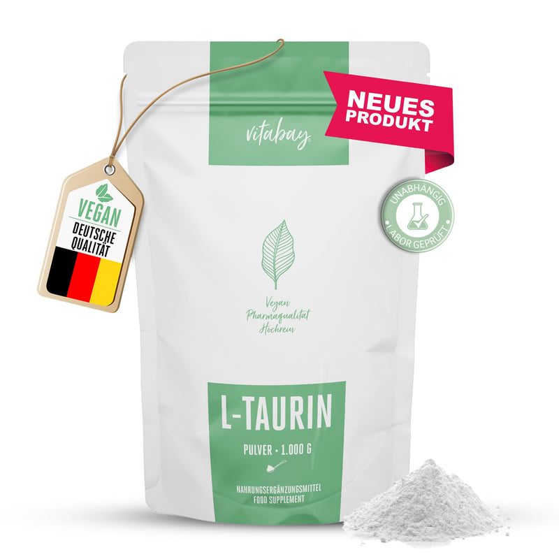 Vitabay Taurine Powder 1kg - Taurine 6000mg Taurine Vegan Powder without Additives - Taurine 1000mg Taurine High Dose Taurine High Dose Amino Acid Taurine Taurine Supplement Taurine Powder 1000g (Pack of 1) - NewNest Australia