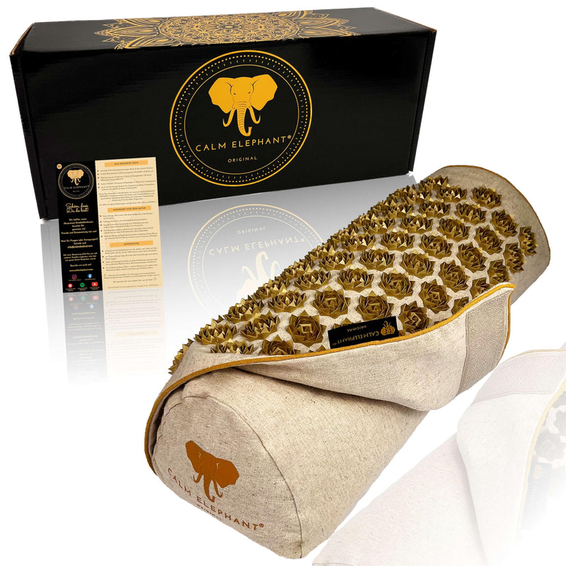 Calm Elephant Original Premium 2-In-1 Acupressure Knee Cushion & Extra High Knee Roll Positioning Roller, For Knee Pain And Back Pain, Relieve Tension In The Legs, Supplement To Acupressure Mat - NewNest Australia
