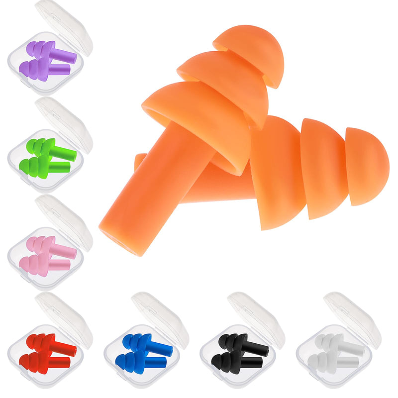 Sibba Ear Plugs For Sleeping Noise Canceling 8 Pairs Reusable Silicone Ear Plugs Noise Reduction Soft Waterproof Ear Protection For Swimming Snoring Concerts Work Noisy Places - NewNest Australia