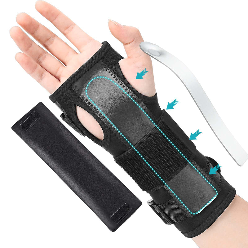Apasiri Wrist Support, Wrist Splint for Right/Left Hand, Wrist Support with Aluminum Splint and Soft Padding for Carpal Tunnel, Arthritis, Tendonitis, Sprain (1, L) 1 - NewNest Australia