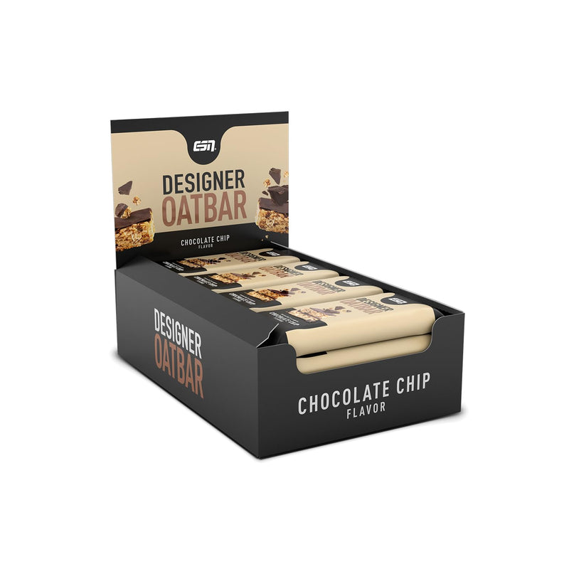 ESN Designer Oatbar Box, 12 bars - chocolate chip, oat bar - NewNest Australia