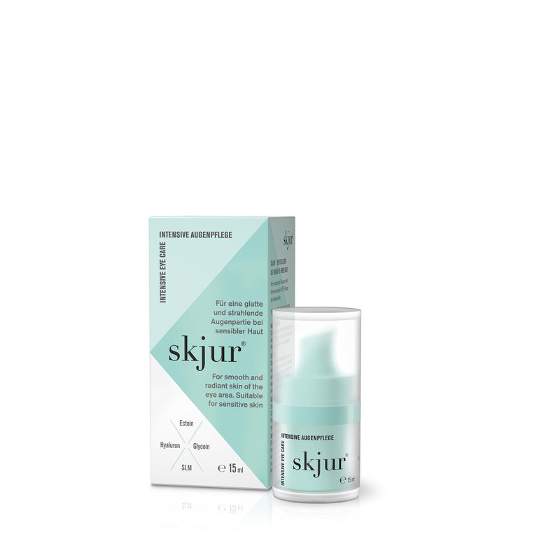 Skjur intensive eye care. The perfectly coordinated moisturizer for a smooth eye area with ectoin, glycoin, hyaluronic acid and SLM, vegan skincare for every day, 15ml - NewNest Australia