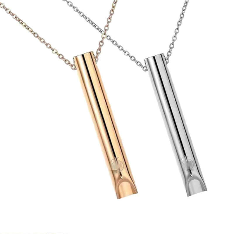 Dalaetus 2 Piece Portable Breathing Necklace Set, Stress Relief Necklace With Two Colors, Breathing Necklace, Mindful Necklace For Relieving Stress And Anxiety, Breathing Exercises, Gift For Women And Men - NewNest Australia