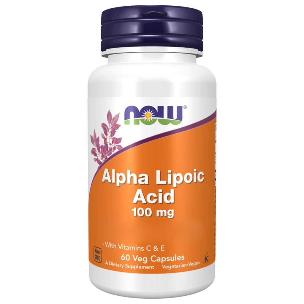 Now Foods, Alpha-Lipoic Acid (alpha-lipoic acid), 100mg, with vitamins C and E, 60 vegan capsules, laboratory tested, gluten-free, soy-free, GMO-free - NewNest Australia