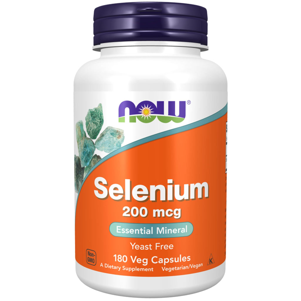 Now Foods, Selenium (selenium), 200mcg, yeast-free, 180 vegan capsules, laboratory tested, vegetarian, gluten-free, soy-free, non-GMO - NewNest Australia