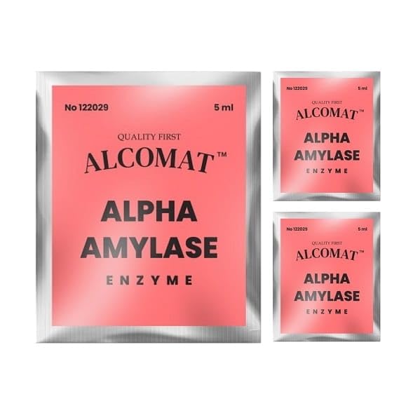 Alcomat Alpha AMYLASE Enzymes | Liquefaction enzyme, mashing process | Alcohol fermenting yeast, yeast distilling yeast 5ml | 3 pieces - NewNest Australia