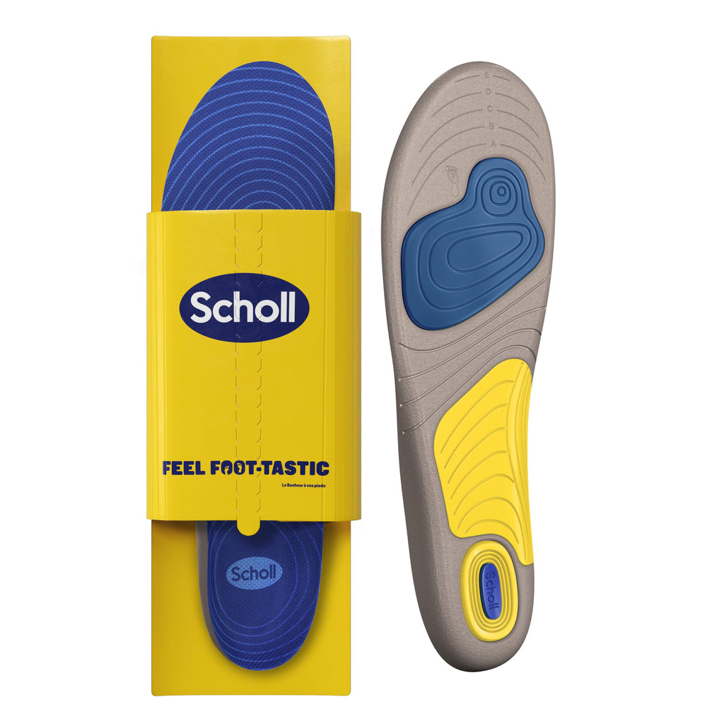 Scholl GelActiv running insoles for men, comfort sports insoles with pressure and arch support and Freshsheet odor protection - perfect insoles for sports shoes - shoe size 40-46.5, 1 pair of gray - NewNest Australia