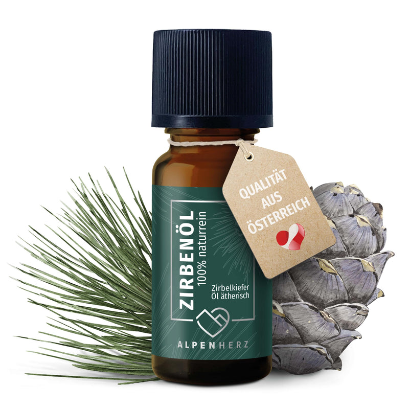 ALPEN HEART Stone pine oil 10 ml - 100% natural, essential pine oil from Austria for fragrance oil, room fragrance, aroma lamp, pine cubes, aroma diffuser, pine air freshener, pine oil, gifts - NewNest Australia
